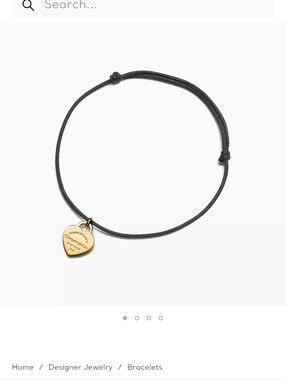 Heart Tag Tiffany And Co. Black Cord Bracelet